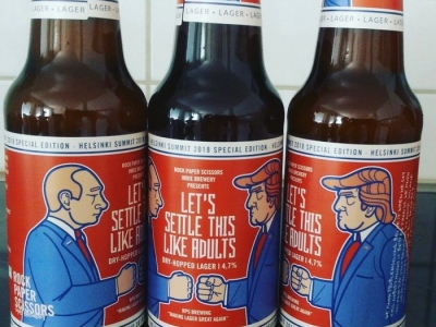 Финское пиво, посвященное встрече Путина и Трампа, стало хитом продаж Финское пиво, посвященное встрече Путина и Трампа, стало хитом продаж